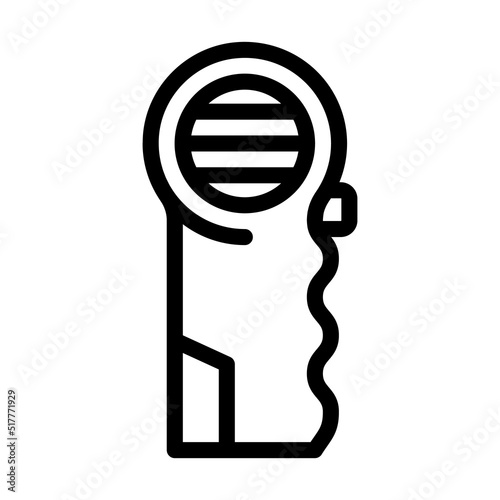safe fan line icon vector. safe fan sign. isolated contour symbol black illustration