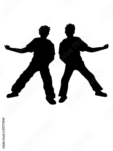 2 Freunde Luftgitarre spielen 