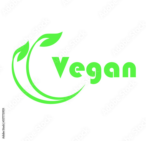 Think green and go vegan. Conceptual illustration