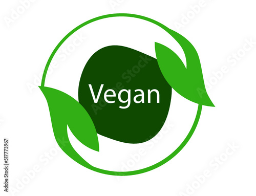 Think green and go vegan. Conceptual illustration