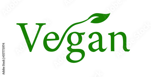 Think green and go vegan. Conceptual illustration
