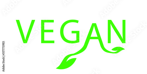 Think green and go vegan. Conceptual illustration