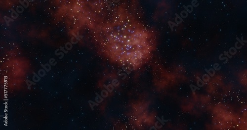 Nebula background. Galaxy in the universe. 3d rendering. 