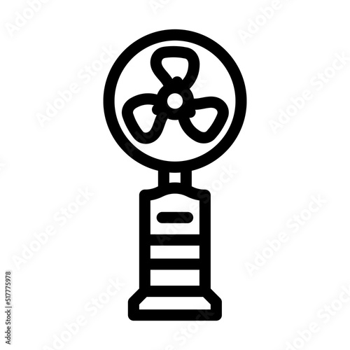 floor fan line icon vector. floor fan sign. isolated contour symbol black illustration