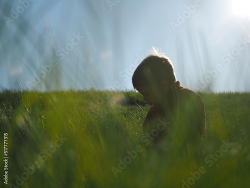  Children summer vacation hike in the forest