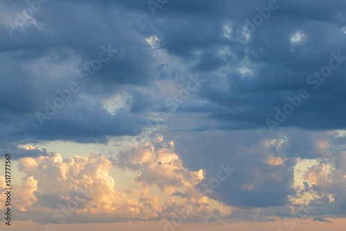 sky with clouds background summer sunny landscape