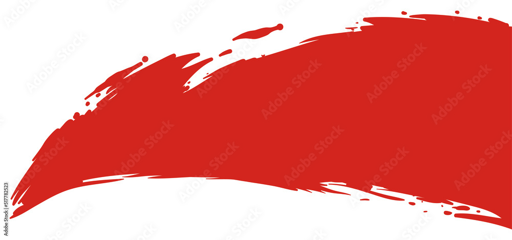 View of crescent red paint splash over white background, Vector illustration View of crescent red paint splash over white background, Vector illustration
