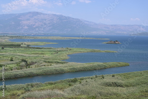 Aerial view of the Koycegiz lake near Dalyan village in Mugla province, Turkey photo