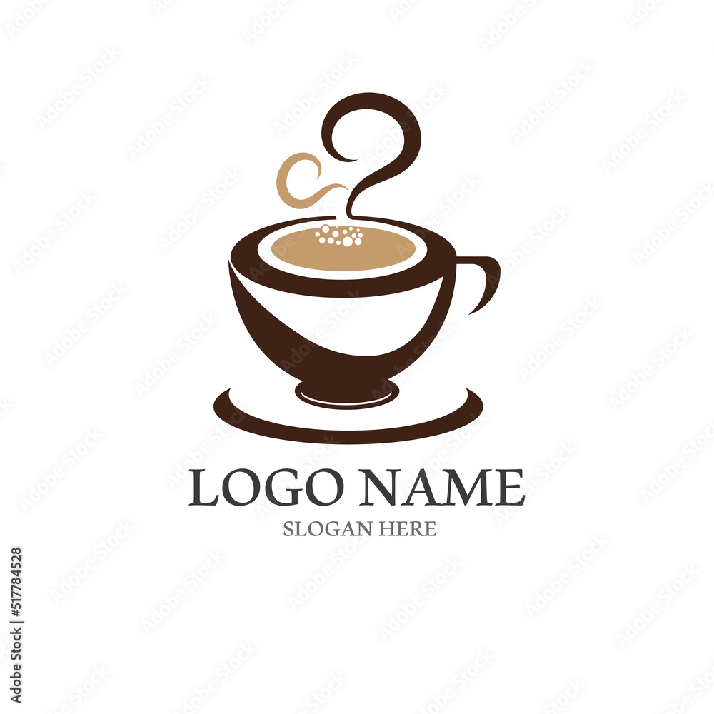 Obraz premium coffee cup logo with vector style template