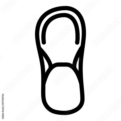 foot clothes line icon vector. foot clothes sign. isolated contour symbol black illustration photo