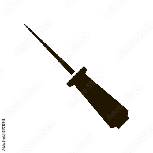 Awl vector icon black color isolated on white background 10 eps