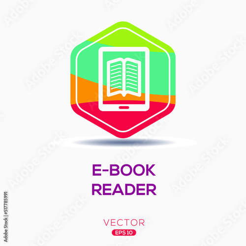 Creative (E-book reader) Icon, Vector sign.