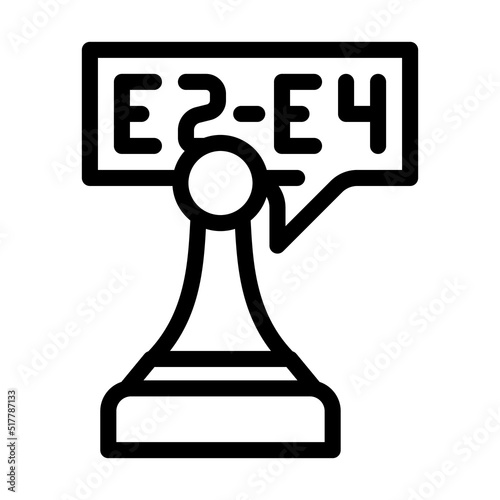 chess kids club line icon vector. chess kids club sign. isolated contour symbol black illustration