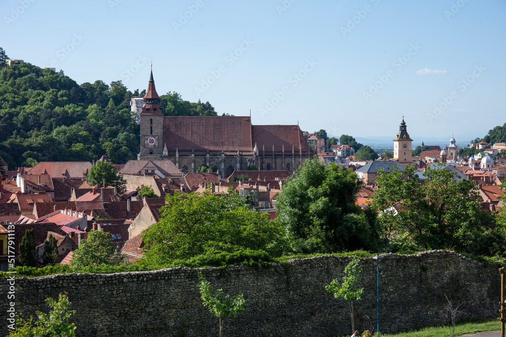 Over view of Brasov city Romania Over view of Brasov city Romania