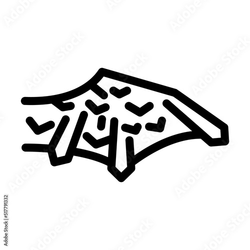 iron stone wing line icon vector. iron stone wing sign. isolated contour symbol black illustration