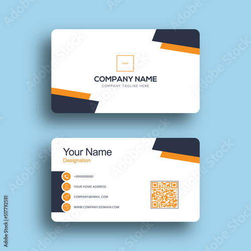 Business card design template, Clean professional business card template, visiting card, business card template.