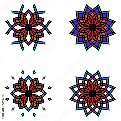 In practice, the mandala has become the general name for any plan, graphic, or geometric pattern that represents the cosmos metaphysically or symbolically, the microcosm of the universe from a human 
