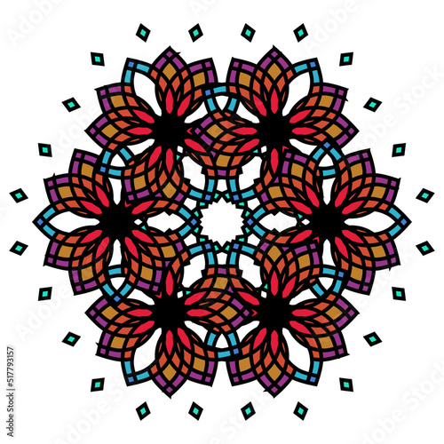 In practice, the mandala has become the general name for any plan, graphic, or geometric pattern that represents the cosmos metaphysically or symbolically, the microcosm of the universe from a human 
