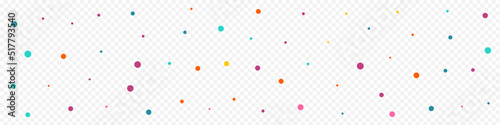 Multicolored Polka Celebrate Vector Panoramic