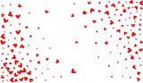 Pink Hearts Vector White Backgound. Paper