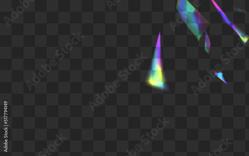 Iridescent Flash Vector Transparent Background.