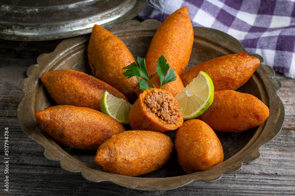 Kibbeh is a popular dish in Middle Eastern cuisine (Turkish name; icli kofte)