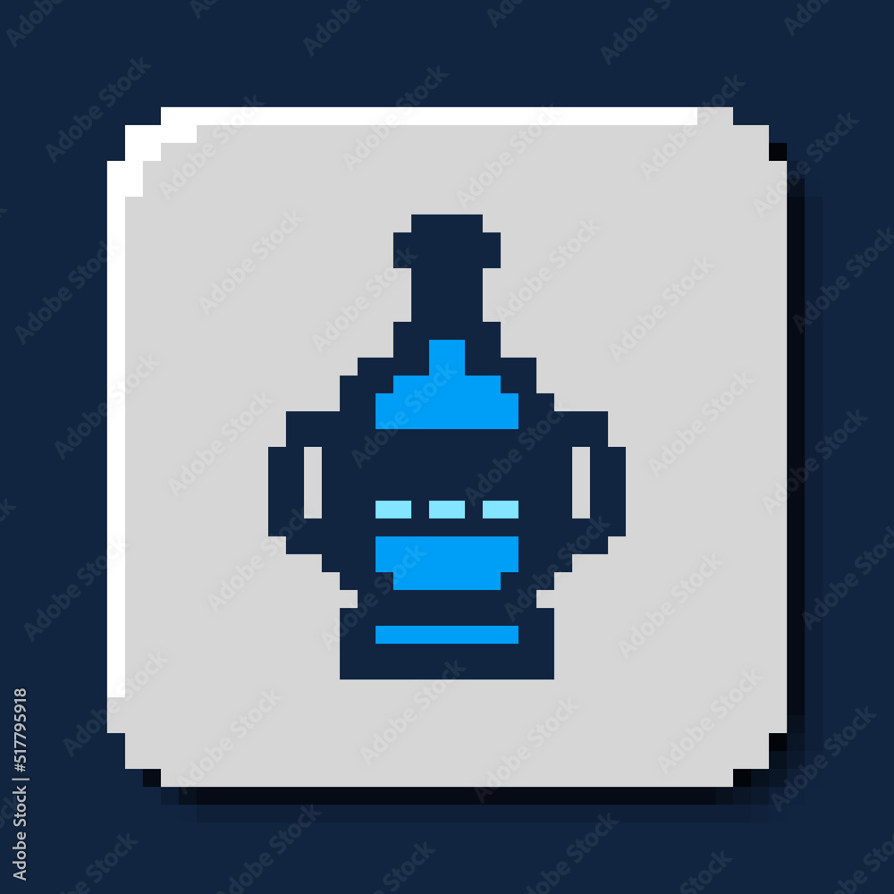 Fototapeta premium Filled outline Ancient amphorae icon isolated on blue background. Vector