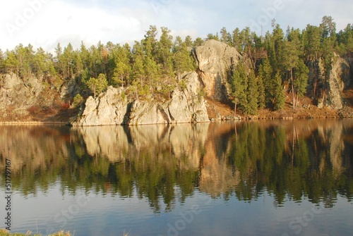 Reflection on a lake in the Black Hills