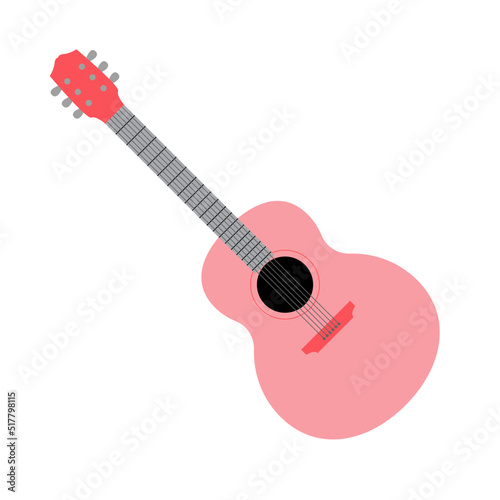 Pink Acoustic Guitar