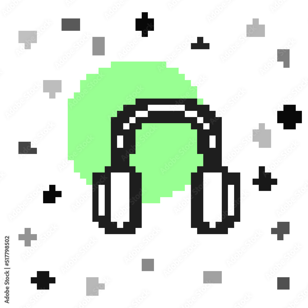 Filled outline Headphones icon isolated on white background. Earphones. Concept for listening to music, service, communication and operator. Vector