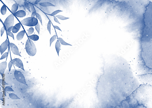 Watercolour background with hand painted floral design