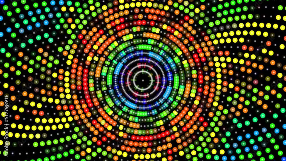 Rotating Circle Shapes, Abstract Pattern Of Circles Rotating Circle Shapes, Abstract Pattern Of Circles