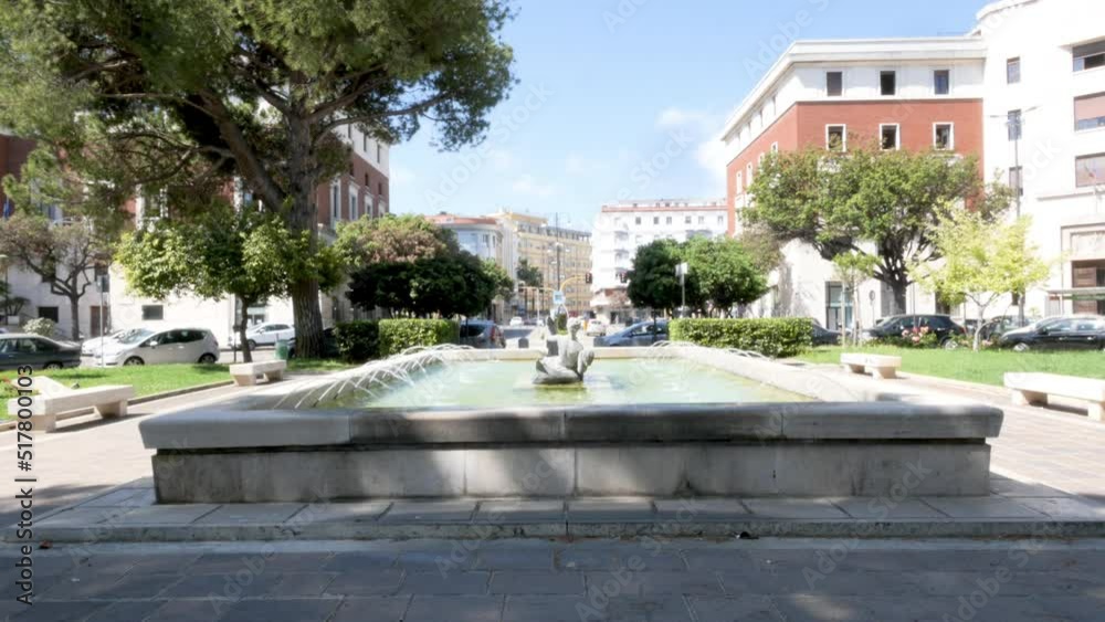 Pescara, Italy, the fountain in Italia square Pescara, Italy, the fountain in Italia square