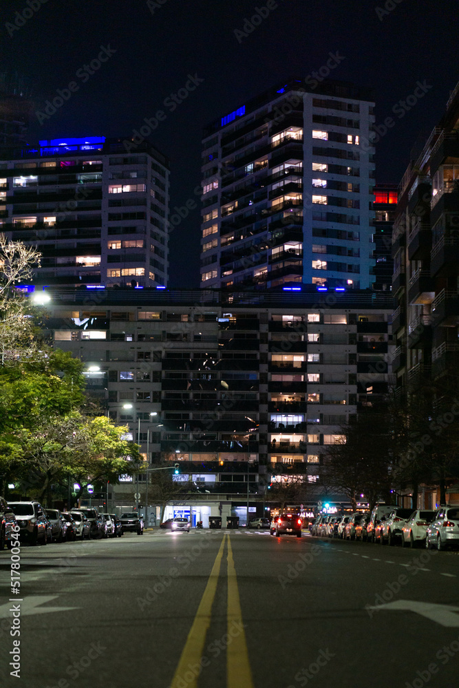 Fototapeta premium road night photography Buenos Aires, Argentina