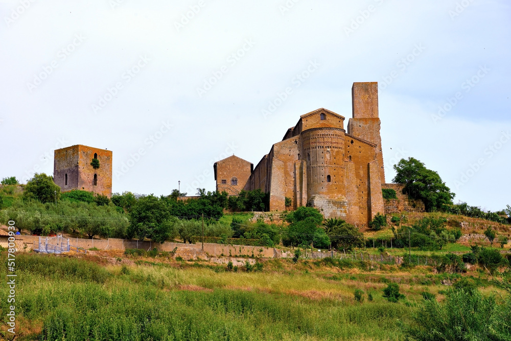 the church of san pietro 11th century in romanesque style tuscania italy the church of san pietro 11th century in romanesque style tuscania italy