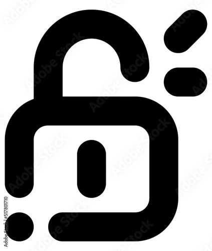 Unlock Icon Line Style