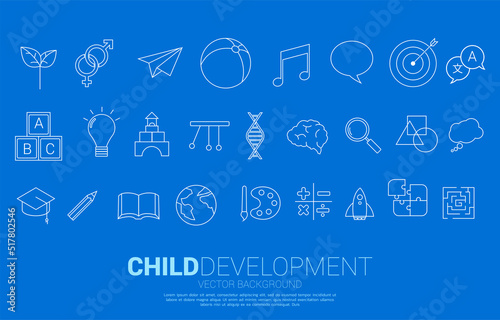 icon for child development and education. Concept and learning and kid school.