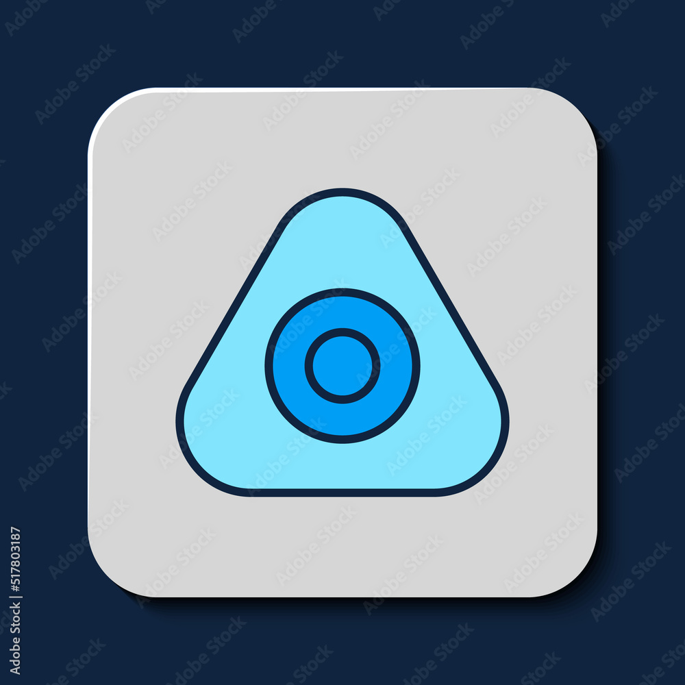 Filled outline Sewing chalk icon isolated on blue background. Vector Filled outline Sewing chalk icon isolated on blue background. Vector