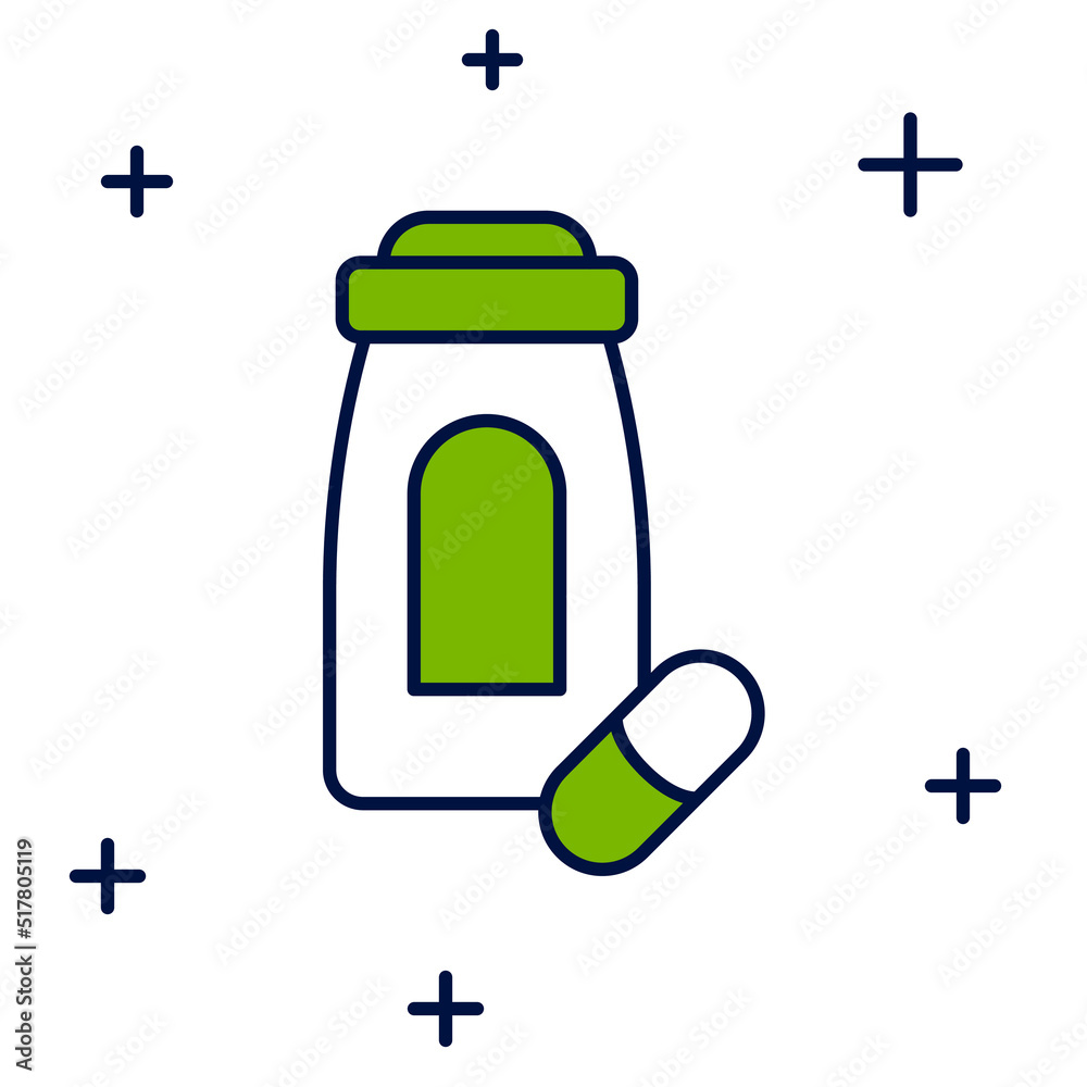 Filled outline Sedative pills icon isolated on white background. Vector Filled outline Sedative pills icon isolated on white background. Vector