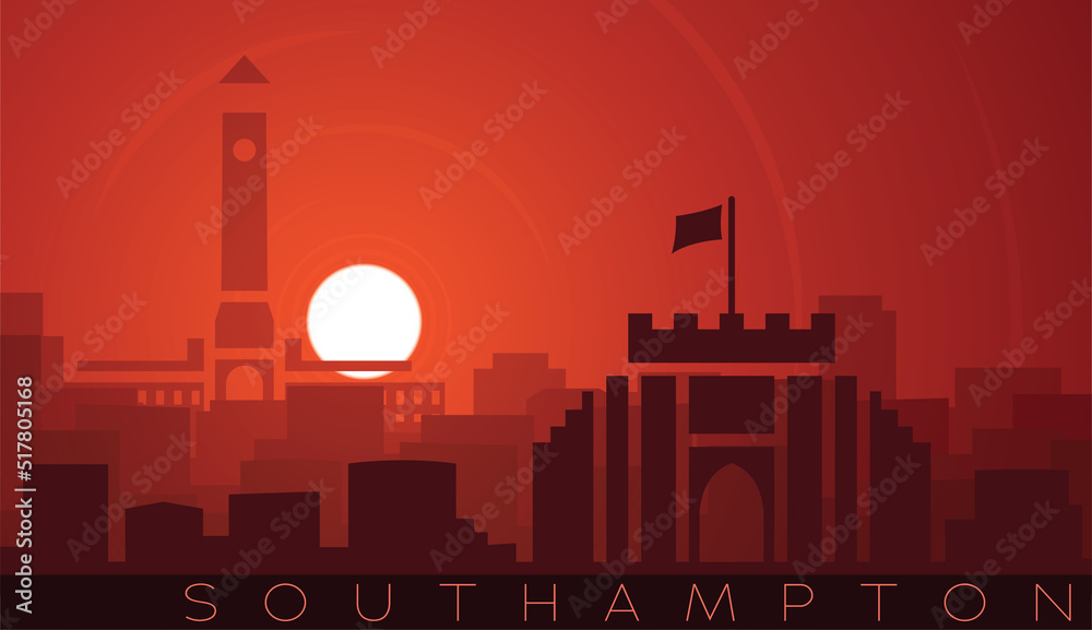 Southampton Low Sun Skyline Scene