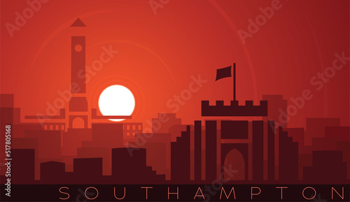 Southampton Low Sun Skyline Scene