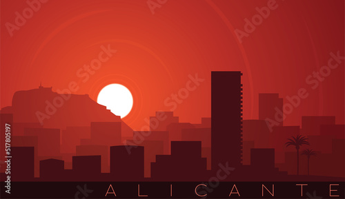 Alicante Low Sun Skyline Scene