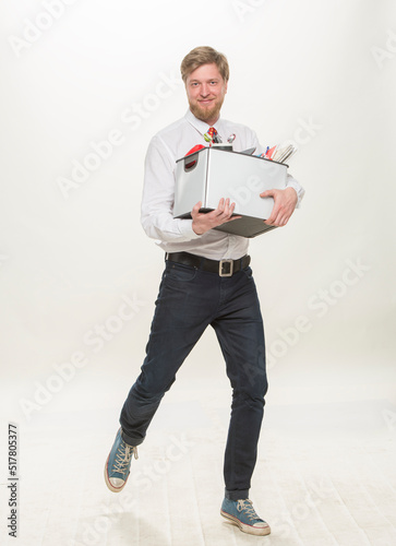 portrait of a young businessman teacher manager professional man on a white background isolated