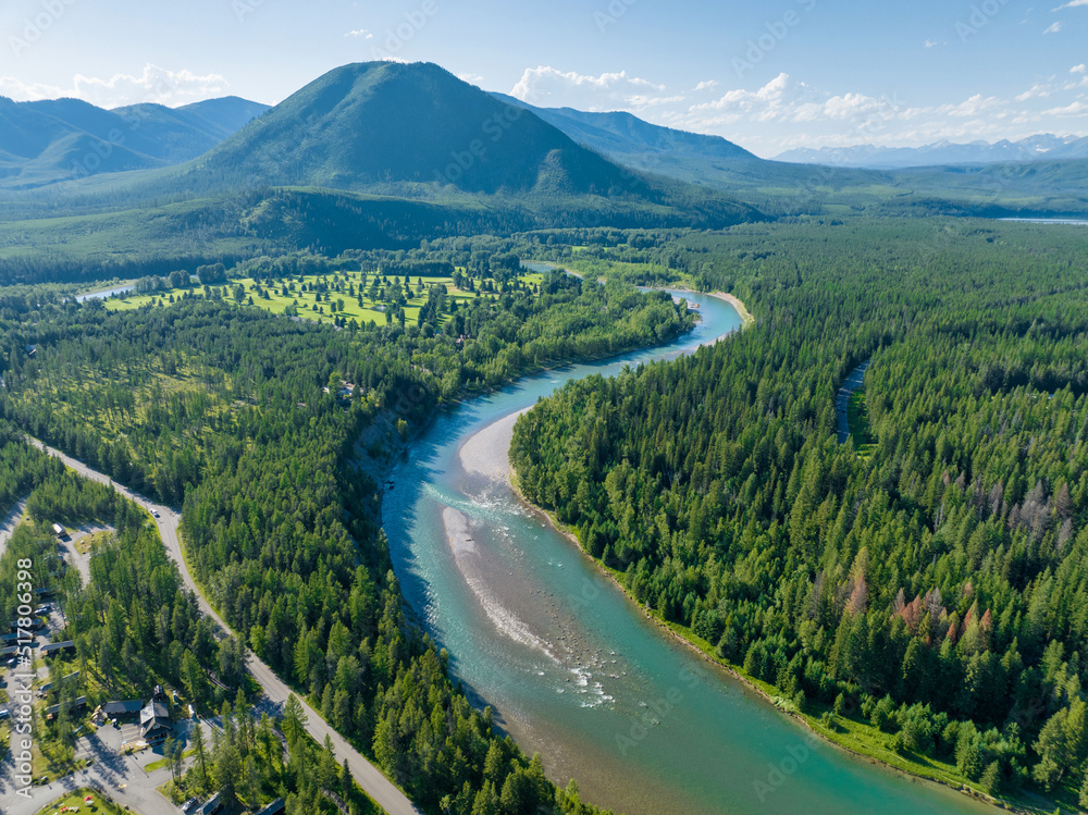 Fototapeta premium West Glacier Aerial