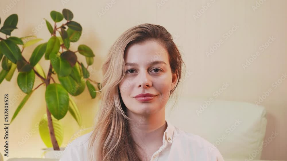Portrait of a young beautiful cute smiling woman Portrait of a young beautiful cute smiling woman