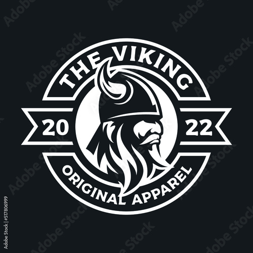 The Viking Logo Design On Dark