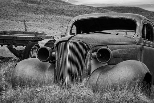 Abandoned Car in Bodie - 1937 Chevrolet Coupe in Bodie Ghost Town photo