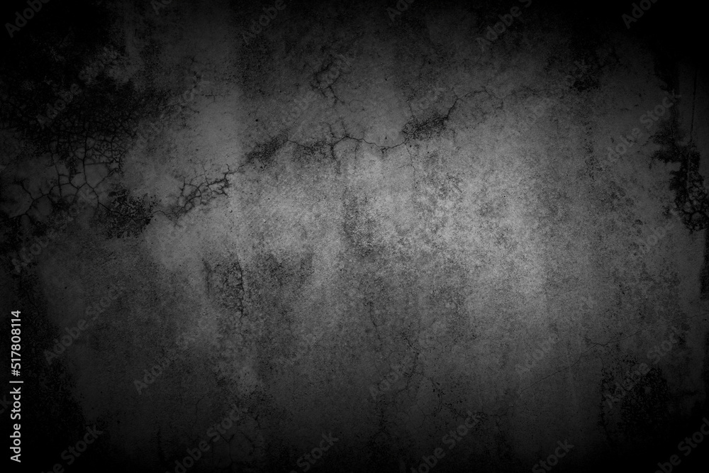 Obraz premium Old wall texture cement dark black gray background abstract grey color design are light with white gradient background.