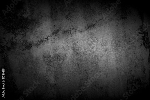 Old wall texture cement dark black gray background abstract grey color design are light with white gradient background.