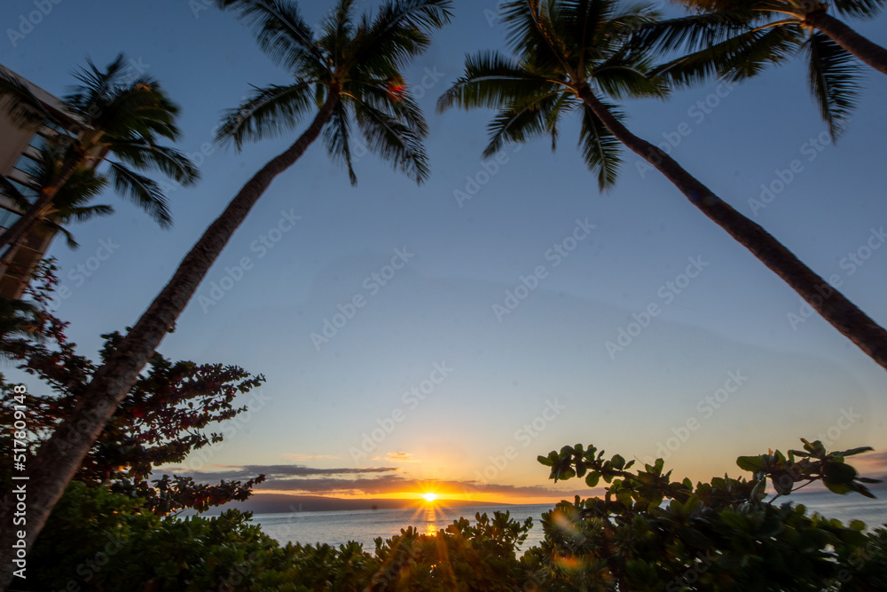 Maui Sunset in Late January - Maalea, Maui, Hawaii